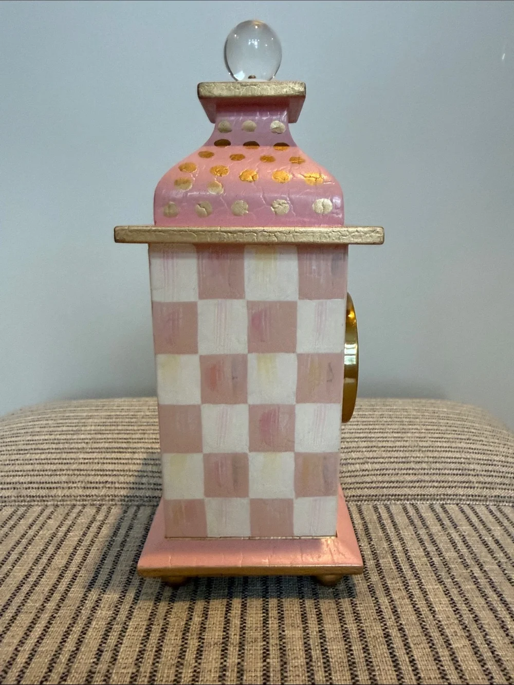 MacKenzie-Childs Rosy Check Desk Clock